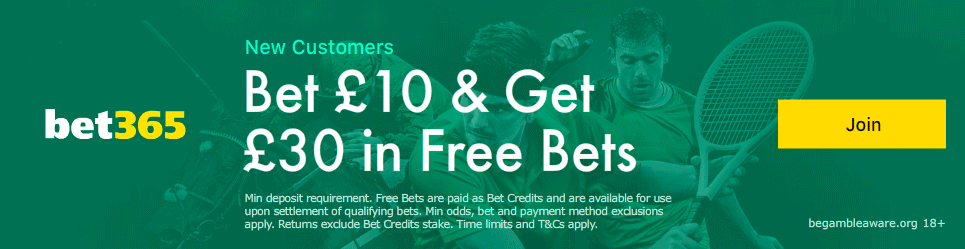 bet365 Free Bet - Get £30 in Bet Credits